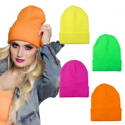 Beanie 4 neonkleuren ass. UV