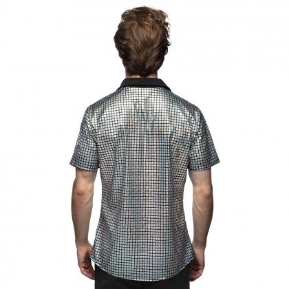 St. Shirt Disco Diamond zilver (M)