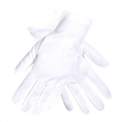 Paar handschoenen pols Basic wit