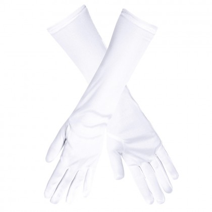 Pr. Handschoenen elleboog Nice wit