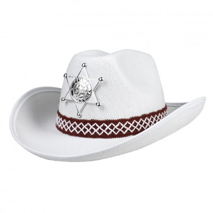 Cowboyhoed kind Sheriff wit