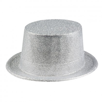 St. Hoed Glitter zilver