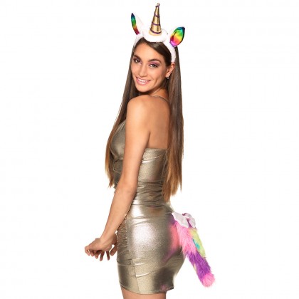 Set Eenhoorn (diadeem en staart)