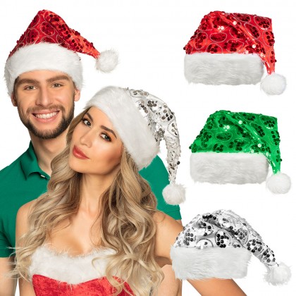 Kerstmuts Dangling 3 kleuren ass.