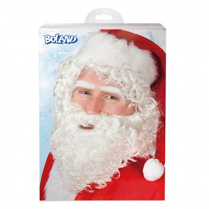 Set Kerstman (pruik, wenkbrauwen en baard)