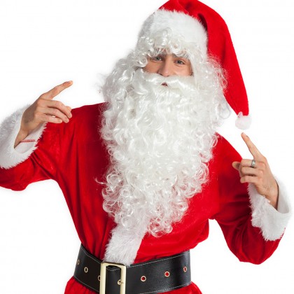 Pruik Kerstman met baard