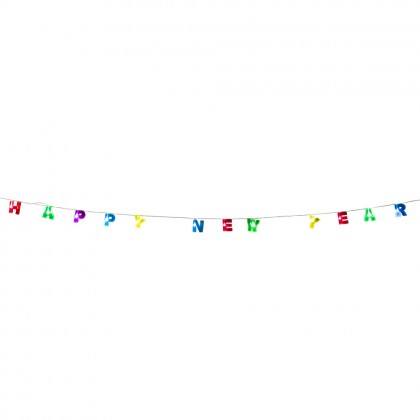 LED lichtsnoer 'Happy new year' (160 cm)