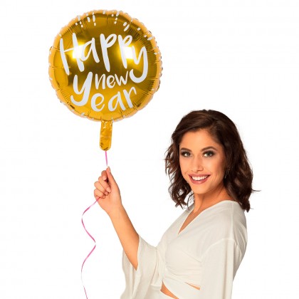 Folieballon 'Happy new year' (Ø 45 cm)