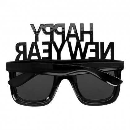Partybril Bling bling 'Happy new year' zilver