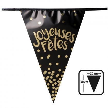 Folievlaggenlijn 'Joyeuses Fêtes' (30 x 20 cm)(4 m)