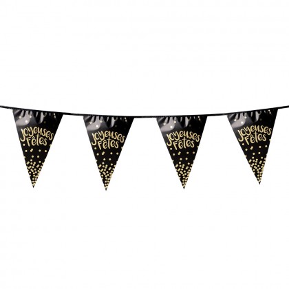 Folievlaggenlijn 'Joyeuses Fêtes' (30 x 20 cm)(4 m)