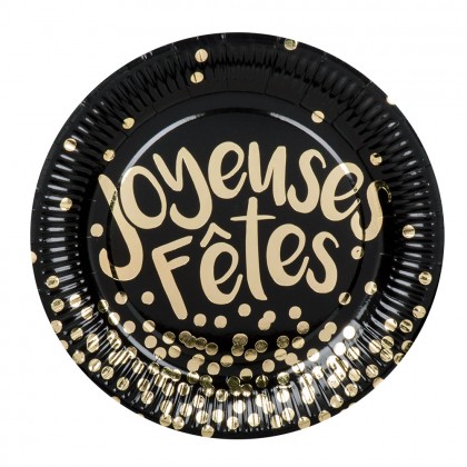 Set 6 Bordjes 'Joyeuses Fêtes' (23 cm)