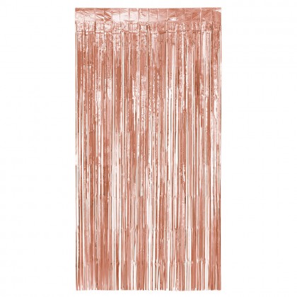Foliegordijn Metallic roségoud (200 x 100 cm)