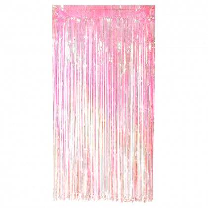 Foliegordijn Iriserend lichtroze (200 x 100 cm)
