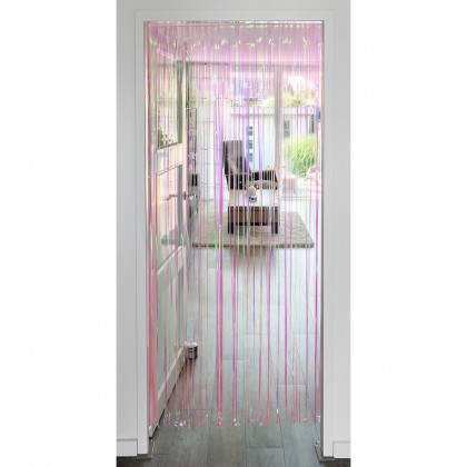 Foliegordijn Iriserend lichtroze (200 x 100 cm)