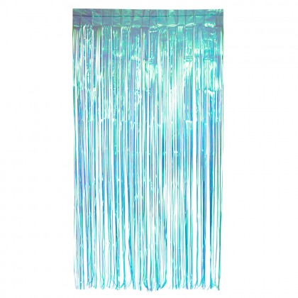 Foliegordijn Iriserend lichtblauw (200 x 100 cm)