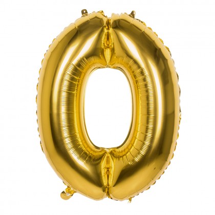 St. Folieballon '0' goud (86 cm)