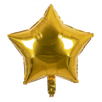 St. Folieballon Ster goud (40 x 45 cm)