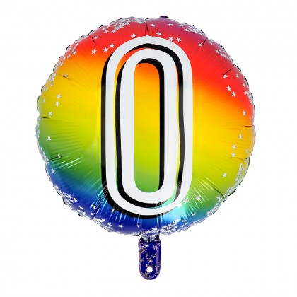 Folieballon '0' (Ø 45 cm)
