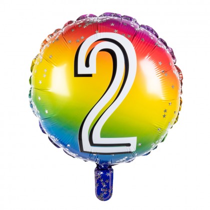 Folieballon '2' (Ø 45 cm)