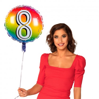 Folieballon '8' (Ø 45 cm)