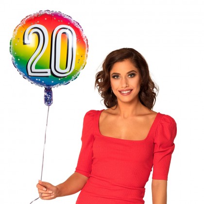 Folieballon '20' (Ø 45 cm)