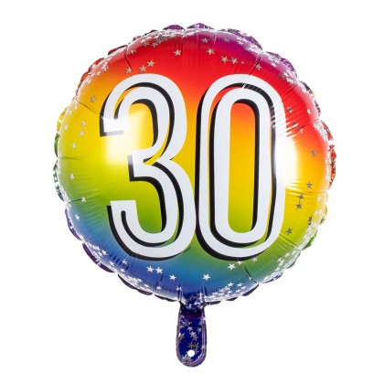 Folieballon '30' (Ø 45 cm)