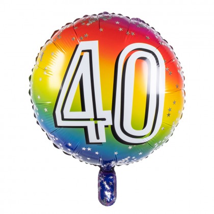 Folieballon '40' (Ø 45 cm)