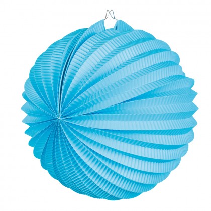 Papieren ballonlampion blauw (23 cm)