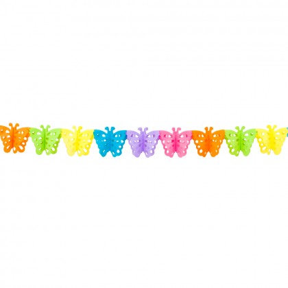 Papieren slinger Vlinder (4 m)