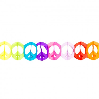 Papieren slinger Peace (4 m)