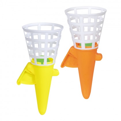 Set 2 Klik-en-vang-spelletjes 2 kleuren (12 cm)