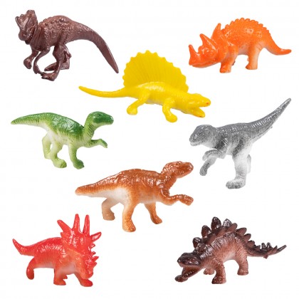 Set 8 dinosaurussen (7 x 2 cm)