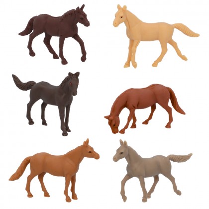 Set 6 paarden (6 x 6 cm)