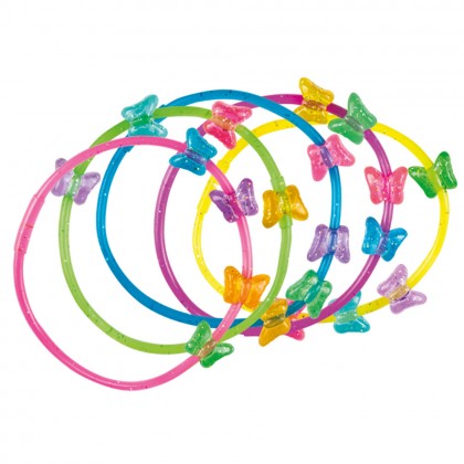 Set 5 vlinderarmbandjes 5 kleuren