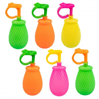 Set 6 waterspuitringen 4 neonkleuren (7 x 3 cm)