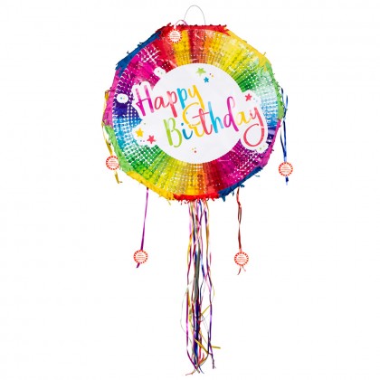 Trekpiñata 'Happy birthday' (44 x 44 x 9 cm)