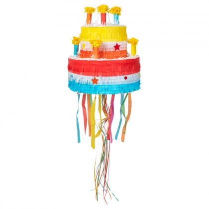 Trekpiñata Verjaardagstaart (31 x 29 x 29 cm)