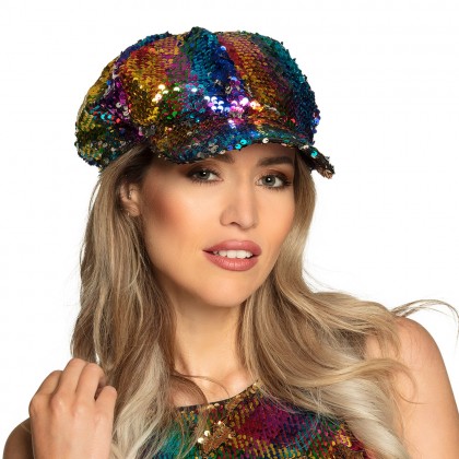 Pet Rainbow switch (omkeerbare pailletten regenboog/zilver)