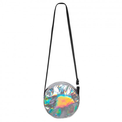 Schoudertasje Holo zilver (Ø 20 cm)