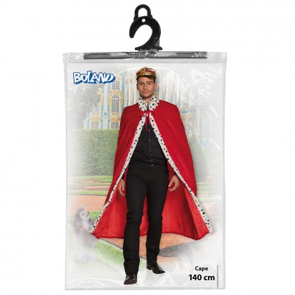 Mantel koning rood (140 cm)