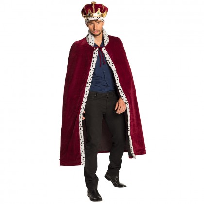 Set Majesteit (hoed en koningsmantel 140 cm)