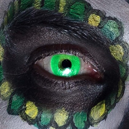 Paar maandlenzen UV flash groen