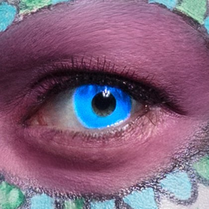 Paar maandlenzen UV flash blauw