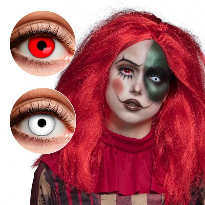 Paar 3-maands duolenzen Creepy clown