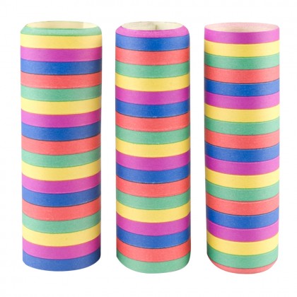 Set 3 rollen papieren serpentines Party (4 m)