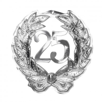 PVC wanddecoratie '25' (45 x 42 cm)