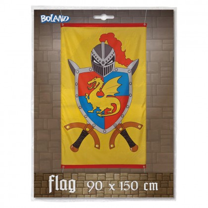 Polyester vlag Knights & dragons (90 x 150 cm)