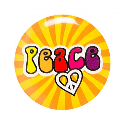 Set 4 buttons Hippie ass. (Ø 3 cm)