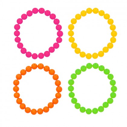 Set 80's UV (beenwarmers, armstukken, kettingen, armbanden en oorbellen)